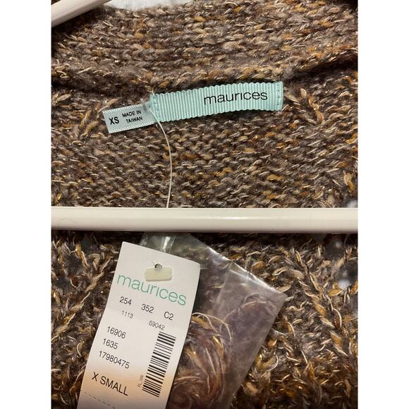 NWT Maurice’s Cardigan Sweater XS Gray Sparkle - Picture 3 of 6